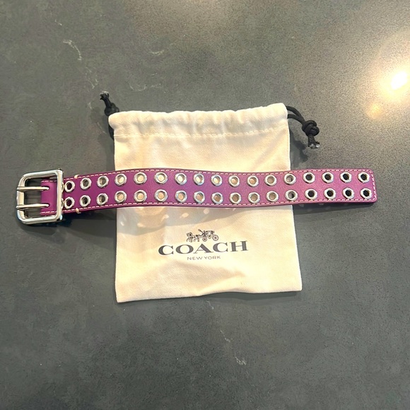 EUC! Coach Leather Grommet Bracelet - Picture 1 of 12